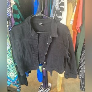 Rue 21 Women’s black denim crop jacket